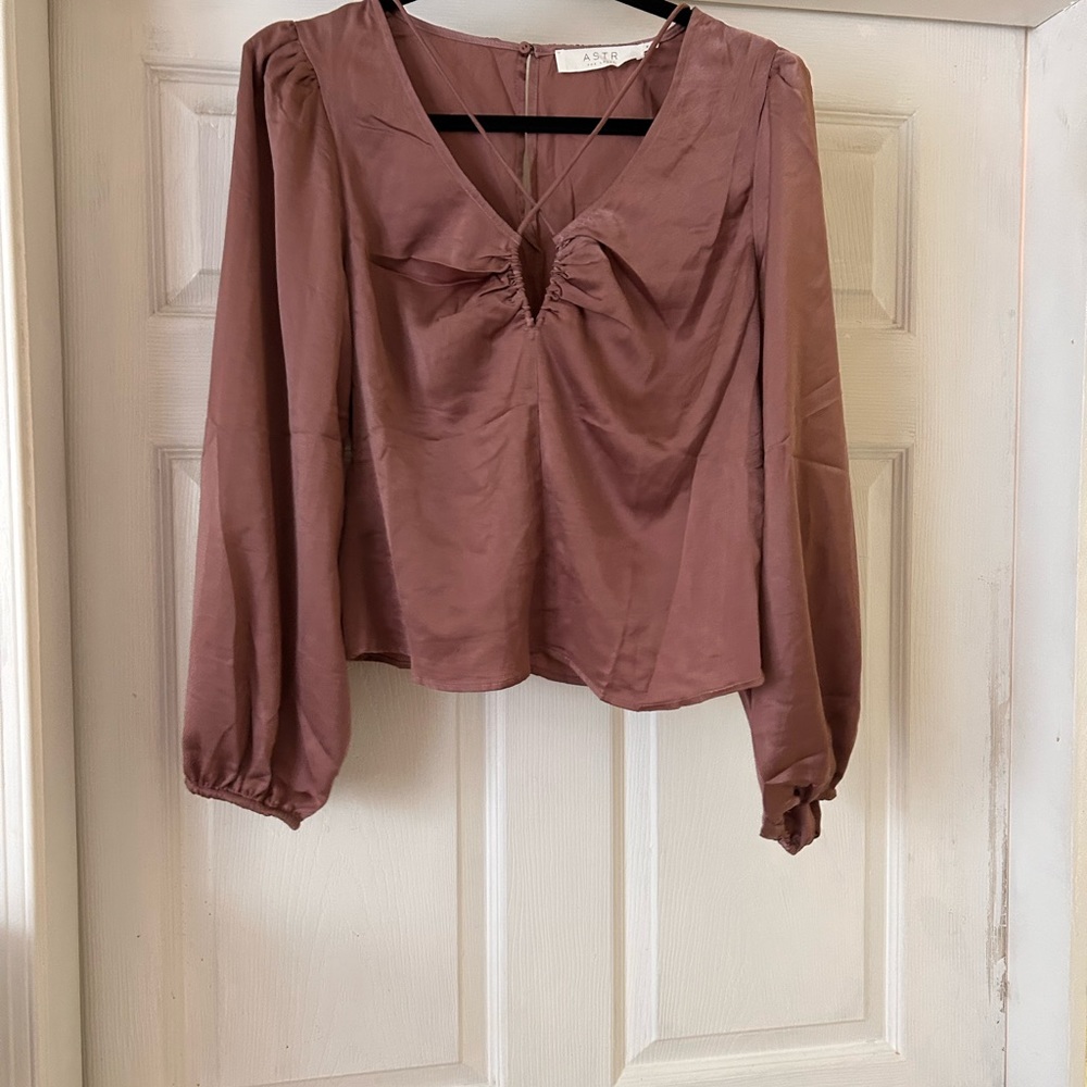 Satin pink top!